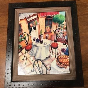 Wall art 2 vibrant color pictures wood frame